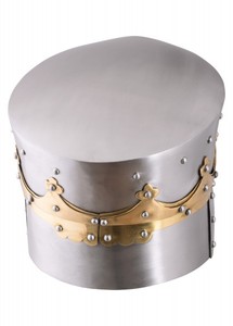 Casco de Acero de Cruzado del Siglo XIII, Hecho a Mano, Estilo Medieval Antiguo, con Forro de Cuero, para Colección - Product Image 2