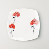 Ensemble de vaisselle en céramique à motifs floraux exquis, 16 pièces, bol, assiette, tasse en porcelaine avec décor fantaisie