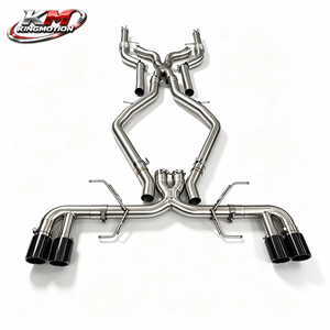 Tubo de Escape Central de Acero Inoxidable KM Performance para <span class=keywords><strong>Alfa</strong></span> <span class=keywords><strong>Romeo</strong></span> Giulia <span class=keywords><strong>Stelvio</strong></span> 2.9T <span class=keywords><strong>V6</strong></span>, Sistema Catback de Flujo Completo, Mejora del Sistema de Escape - Product Image 1