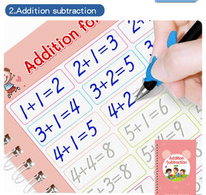 สมุดลอกแบบแปะมหัศจรรย์สำหรับเด็กใช้ฝึกเขียนมือ<span class=keywords><strong>ภาษา</strong></span>อังกฤษบนกระดาษและกระดาษแข็งแบบกำหนดเองได้ - Product Image 6