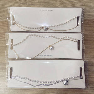 Fashion Pearl Choker <strong>Necklace</strong> Women Cute Girl <strong>Gold</strong> Color <strong>Double</strong> Layer Chain Pearl Pendant Korean Jewelry N207261 - Product Image 4