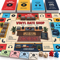Jeu de société éducatif et stratégique en carton pour les amateurs de vinyles, pour 2 à 6 joueurs, avec composants réutilisables