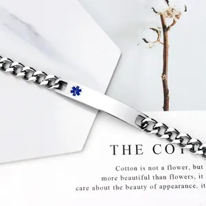 Wholesale Manufacture <b>Engraved</b> Custom logo Bracelet Stainless Steel Jewelry for Men and Women - Product Image 3