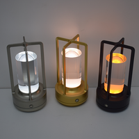 Lampe de table rechargeable au design moderne 3000mAh LED pour le camping Lanterne tactile portable sans fil pour l'extérieur