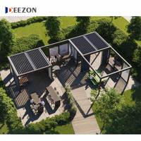Gazebo étanche motorisé 4x3 Pergola extérieure auvent auvent de jardin persiennes kits système de toit Pergola en aluminium bioclimatique