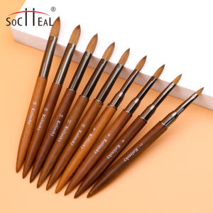 Professionele Kolinsky nagelborstels met aangepast logo, hard/zacht, glad, dikker haar, acryl nagelborstel, 100% Kolinsky, maat 2 tot maat 18 - Product Image 2