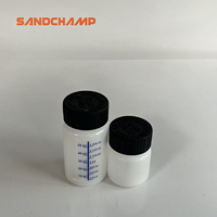 Accessoire de détail automobile à bas prix, flacon de peinture de retouche en plastique de 30/60 ml avec pinceau applicateur