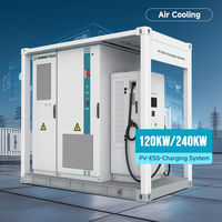 Sistema de Energía Independiente que Integra PCS, EMS, BMS, Gabinete de Carga y Almacenamiento Solar de 120kw 125kw 241kwh 261kwh con Refrigeración Líquida