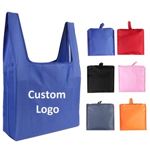 Sac de courses pliable en polyester écologique grande capacité pour femmes, sac à main portable en Oxford pour supermarché - Product Image 1