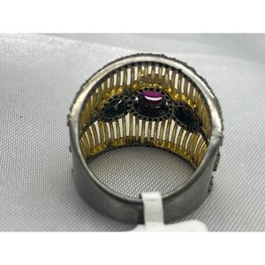 Nuevo Anillo de Lujo con Esmeralda y Rubí, Plata de Ley 925, Regalo para Fiestas, Bodas, Compromisos, Ceremonias Religiosas y Eventos - Product Image 2