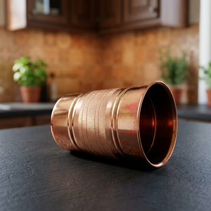 Pure Copper Drinking Glass Premium Water Tumbler Traditional Metal <b>Drinkware</b> for Healthy Hydration and Daily Use - Product Image 2