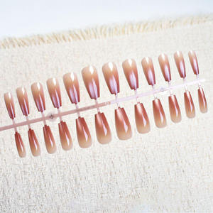 <span class=keywords><strong>Aillsa</strong></span> - Uñas Postizas al por Mayor, 24 Piezas, Efecto Degradado, Ojo de Gato, Uñas de Ataúd Largas y Cortas, con Pegamento y Adhesivos - Product Image 4