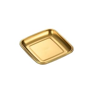 304 Stainless Steel Square Snack Plate Set For BBQ Desserts Rice Noodle Rolls Grilled Meat Commercial Dining Use Microwave Safe - Product Image 5