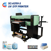 Senchro Printer DTF UV 3 kepala 24 inci, garansi otomatis 1 Tahun Baru 60cm dengan konfigurasi kepala cetak I3200