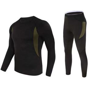 Ensemble de <span class=keywords><strong>sous</strong></span>-vêtements thermiques <span class=keywords><strong>pour</strong></span> hommes, couche de base de sport, haut et bas à manches longues, caleçons à séchage rapide, leggings <span class=keywords><strong>pour</strong></span> <span class=keywords><strong>ski</strong></span>, course et fitness - Product Image 4
