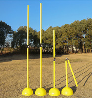 Poteau de marquage pliable pour l'entraînement au football, à deux sections, pour les obstacles de basketball et de volley-ball