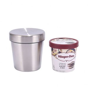 16oz 1 Pint Ice Cream Container Stainless Steel Double Wall Vacuum Insulation Keep Cream Cold for 12 Hours - Product Image 5