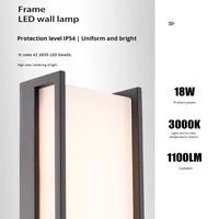 Applique murale LED extérieure étanche pour maison, villa, cour ou portail, base en aluminium pour jardin, balcon ou terrasse