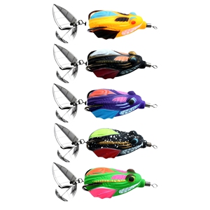 Esca Artificiale a Forma di Rana 4,5cm/7,2g, Esca Morbida in Silicone Stampato <span class=keywords><strong>con</strong></span> Ami per la <span class=keywords><strong>Pesca</strong></span> al Luccio e alla Carpa - Product Image 5