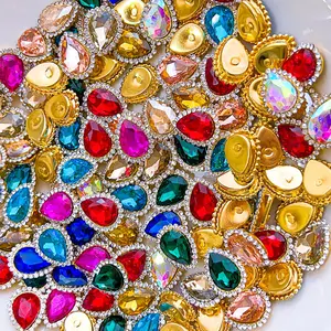 Glass claw sew on flat back crystal fancy diy hair shoes clothing accessories colored diamonds rhinestones