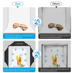 PULUZ 40cm Photographie Éclairage Soft Box Pliant 72W 5500K <span class=keywords><strong>Studio</strong></span> Tir Tente Boîte Kit <span class=keywords><strong>Mini</strong></span> <span class=keywords><strong>Photo</strong></span> <span class=keywords><strong>Studio</strong></span> Éclairage Doux - Product Image 5