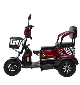 Vehículo Eléctrico de Tres Ruedas con Pedales para Adultos, Personas Mayores y Transporte Familiar, con Tres Asientos y Cestas Delanteras y Traseras - Product Image 6