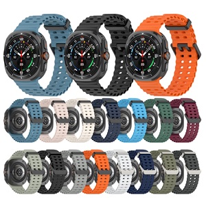 Cinturino di Ricambio in Silicone Traspirante Ocean Hole per Samsung Galaxy <span class=keywords><strong>Watch</strong></span> <span class=keywords><strong>Ultra</strong></span> 2 2026 2025 47mm, Braccialetto Sportivo - Product Image 1