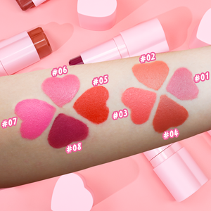 New arrivals tùy chỉnh khuôn mặt trang điểm Kem <span class=keywords><strong>Blush</strong></span> Stick lâu dài Vegan sắc tố Blusher bán buôn nhãn hiệu riêng màu hồng trái tim đỏ mặt - Product Image 2