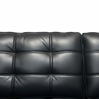 Modernes Smart Home Elektrisches Ausziehbares Sofa Bett Ledersofagarnitur Hoher Rücken Tiefer Sitz Funktionssofa mit Ausziehfunktion