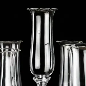Cheap Wholesale Price Hurricane Glass Candle Holder Sleeve Shade For Crystal Candelabra