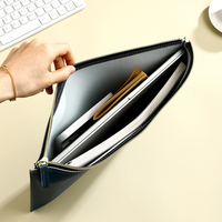 Sac de classement A4 en cuir PU grande capacité, porte-documents professionnel de haute qualité avec fermeture éclair, pochette portable étanche pour documents