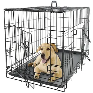 Baiyou Homes for Pets新しく強化された犬用クレートには、足と仕切りパネルを保護する漏れ防止パンフロアが含まれています