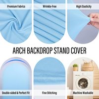 Housse de fond de scène bleue pour arche, housses d'arche de 7,2 et 6 pieds, housse extensible pour arche de mariage, décoration pour fête nuptiale, baby shower, anniversaire