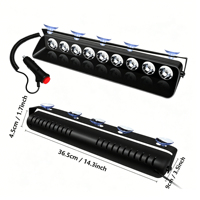 Nueva Luz Estroboscópica Delantera para Coche F1 con 9 LED y Ventosa, Luz de Pala, Luz de Limpieza, Luz Estroboscópica, Luz de Seguridad