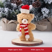Ours en peluche super doux populaire pour Noël, idéal comme cadeau, accessoire vestimentaire, porte-clés, pendentif ou décoration de pâtisserie