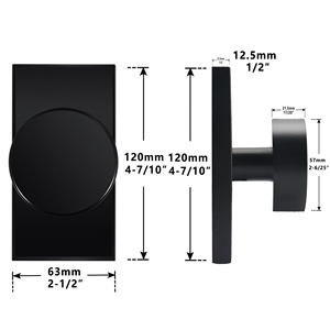 YoukeyHomi sıcak satış çinko alaşım silindir anahtar giriş giriş klasik dikdörtgen kapı topuzu kolu kilit ORB yağ ovuşturdu bronz - Product Image 3