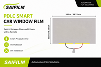 Film intelligent PDLC pour toit ouvrant et cloison de voiture, teinte variable par télécommande 12V-48V, kit d'échantillons entièrement remboursable disponible