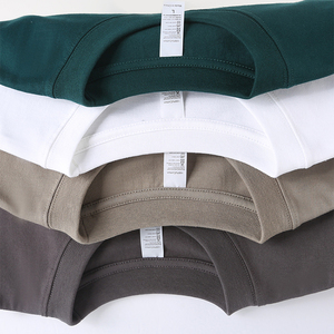 Vente en gros de <span class=keywords><strong>t</strong></span>-shirts décontractés pour hommes et femmes, de haute qualité, personnalisés, 100% coton, couleur unie, manches courtes, poids lourd - Product Image 2