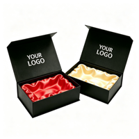 Boîte cadeau rigide de luxe avec logo personnalisé, boîte pour perruque, boîte pour vêtements, avec doublure en satin, disponible en plusieurs couleurs.
