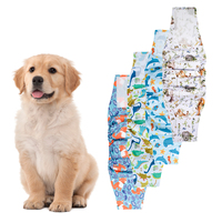 Bandes de ventre imprimées réglables, lavables et réutilisables pour chiens mâles