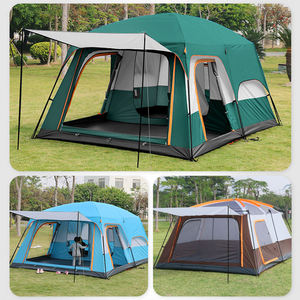 Tienda de campaña de dos capas para diversión familiar, tienda impermeable de 2 habitaciones para acampar al aire libre - Product Image 5