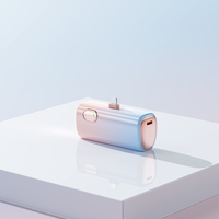 Nouvelle mini batterie externe portable 5000mAh ultra-mince à charge rapide 22.5W avec écran LED, type-C 2-en-1, chargeur d'appareil mobile