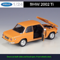 WELLY 1:24 2002 Ti Modèle de simulation en alliage moulé sous pression, voiture ancienne avec portes ouvrantes et roues directionnelles, jouet de collection pour exposition, vente en gros