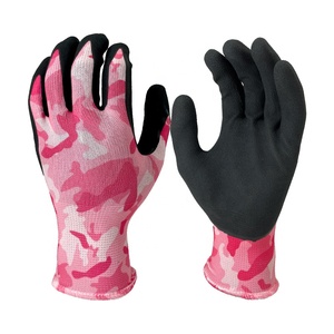 NMSAFETY Pink <strong>Leopard</strong> <strong>Print</strong> Foam Latex Coated Working Garden <strong>Gloves</strong> CE EN388 2121X - Product Image 2