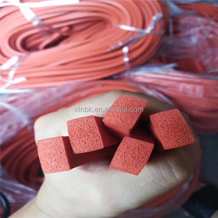 Tiras de vedação de silicone retangular, tiras de vedação de silicone retangular vermelhas e alta resistência retardante