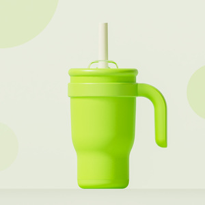 Taza térmica de acero inoxidable con asa de 14 oz para niños y estudiantes, mantiene el agua fría y caliente. - Product Image 6