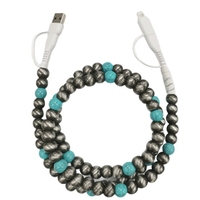 Câble de charge créatif YuAn YA-067 portable en acrylique 2-en-2 Type-C vers USB double avec perles dorées et argentées