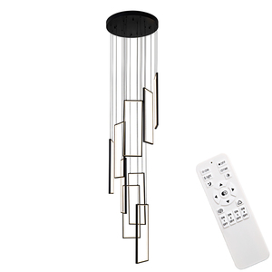 Lámpara Colgante LED Negra, Personalizada, Decorativa, de Lujo, para Vestíbulo de Hotel, Lámpara de Araña - Product Image 1