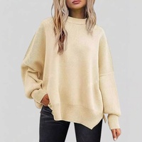 Pull Long en Maille à Capuche Élégant et Décontracté pour Femme 2025, Mode Automne avec Logo Frontal