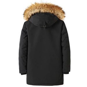 Logo personalizzato lungo <span class=keywords><strong>uomo</strong></span> piumini di <span class=keywords><strong>pelliccia</strong></span> invernale parka piumino d'anatra caldo 650 riempimento vestiti impermeabili invernali per <span class=keywords><strong>uomo</strong></span> - Product Image 2